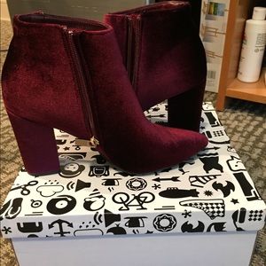 Red High Heeled Booties